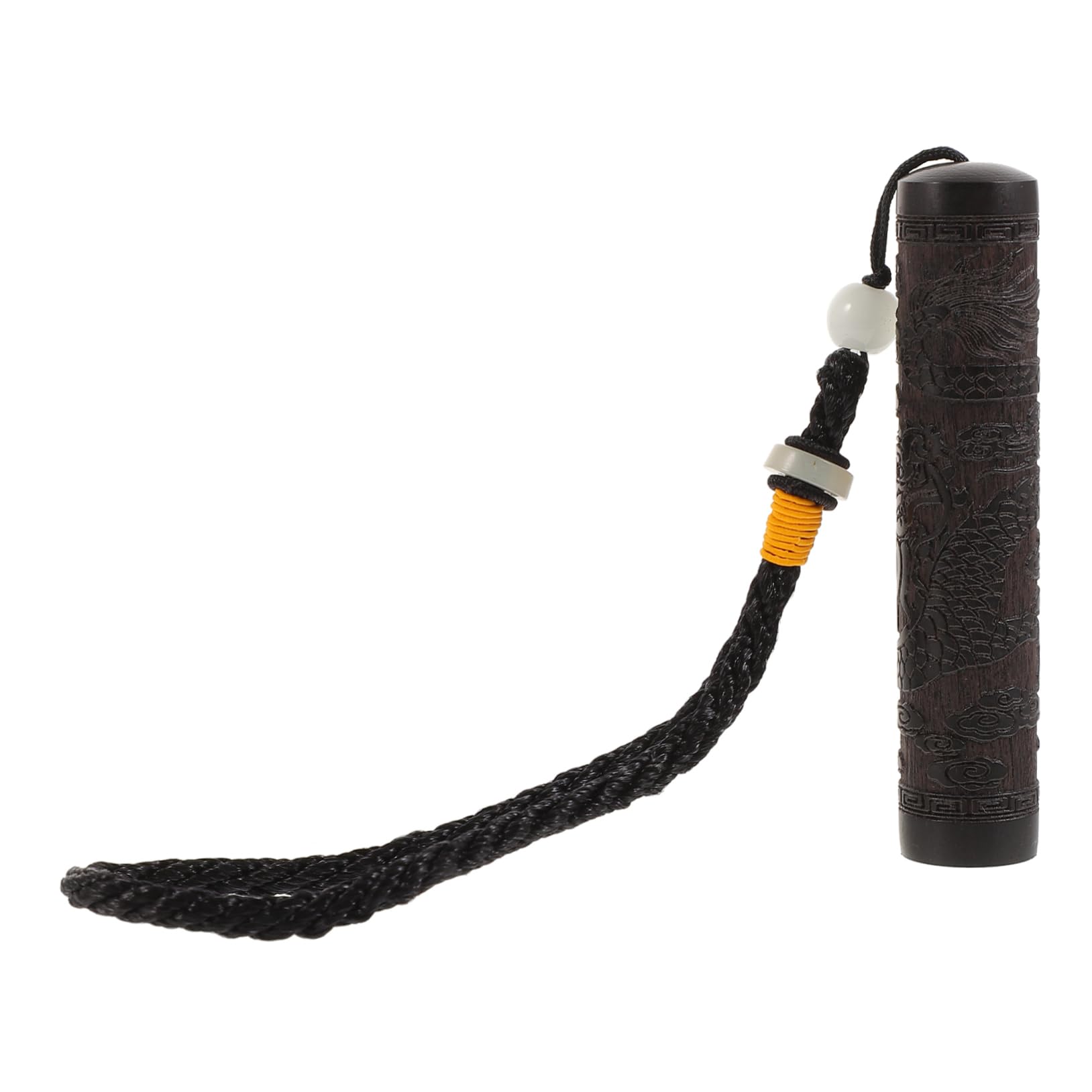 MUCKLILY Box Vintage Dragon Carved Wood Toothpick Holder Box Portable Case for Toothpicks Multi Functional Needle Storage Elegant Decorative Accessory Compact Design