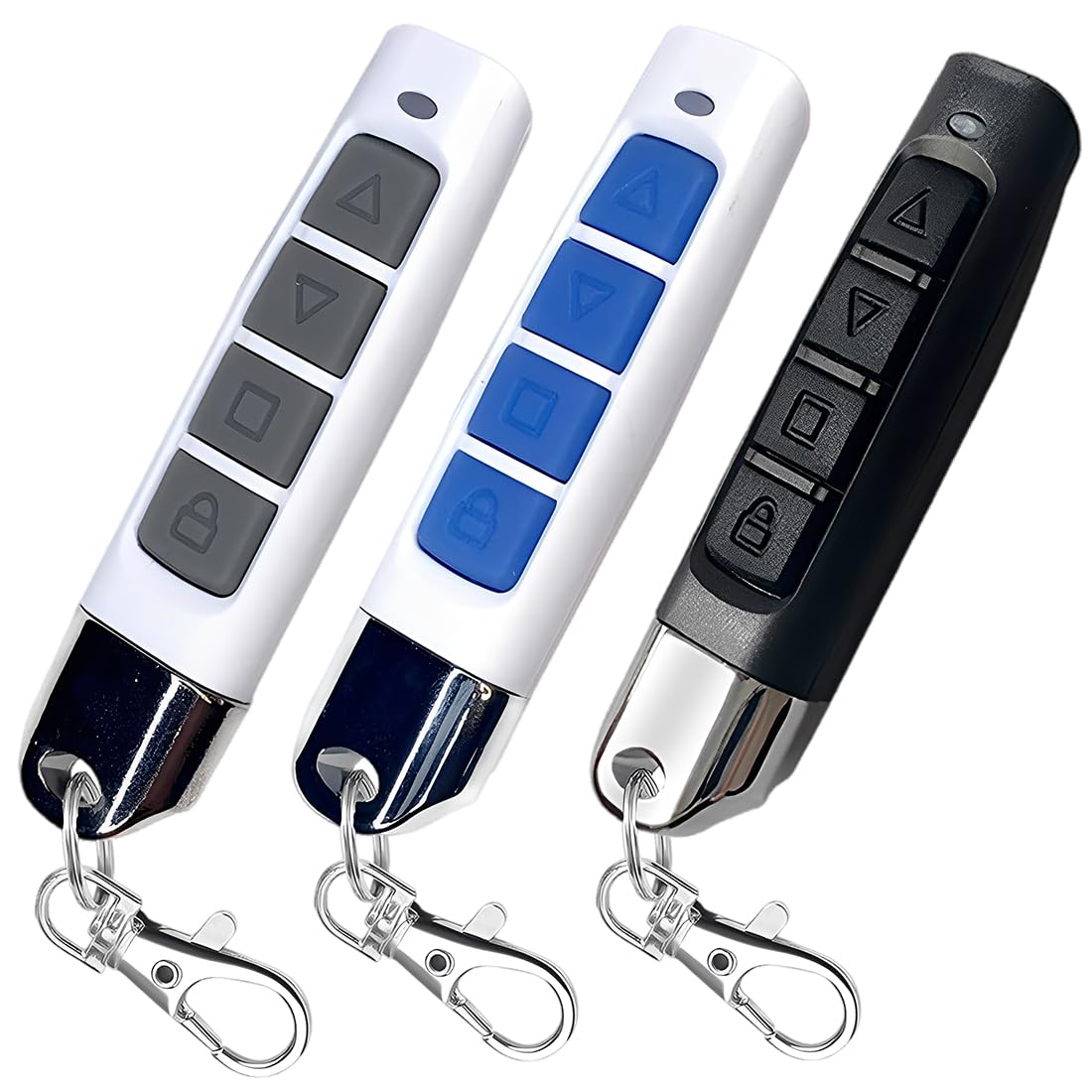 3Pcs Telecomando 433 mhz universale,Telecomando Universale Garage 433MHz, Clonazione Telecomando per Porta Garage 50m Portata, Cancello Garage Telecomando Sostitutivo con 4 Tasti