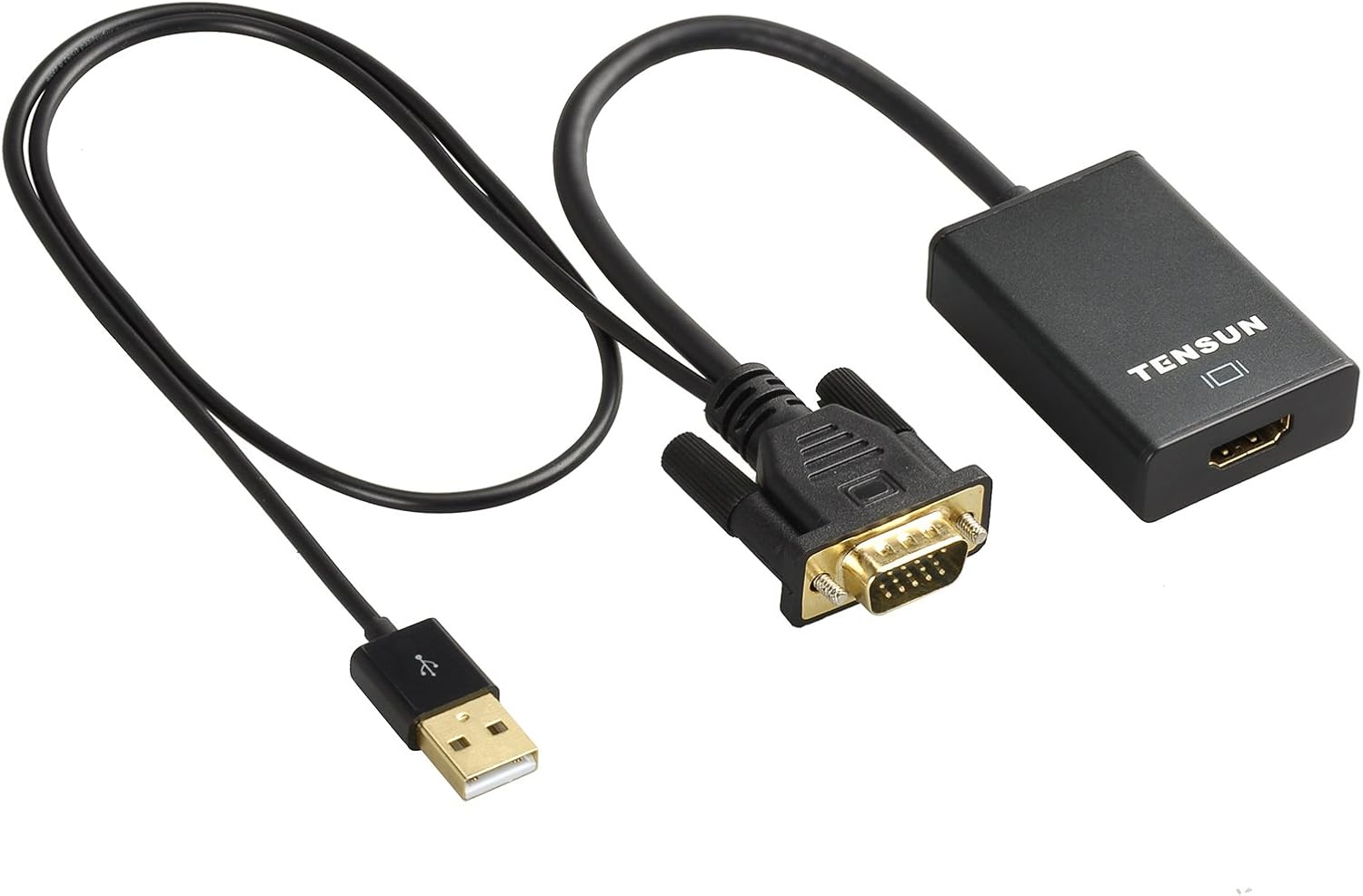 VGA to HDMI Converter, Tensun VGA to HDMI Cable 1080P Full HD Adapter Allinone