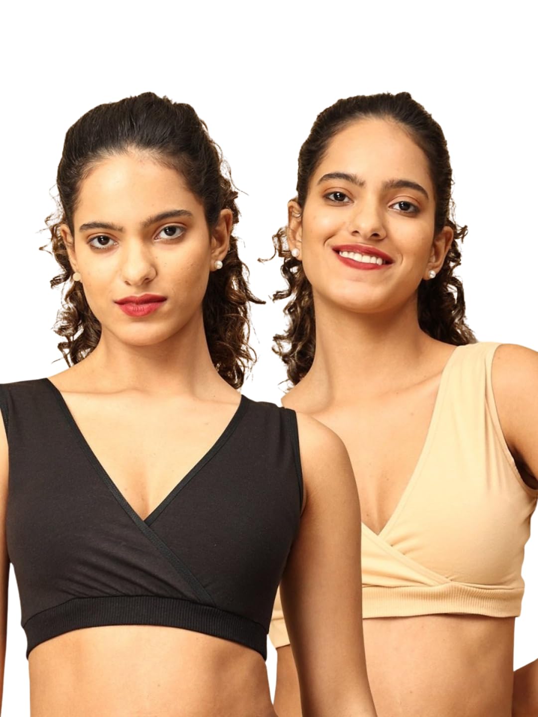 The Mom Store Women's Cotton Maternity and Nursing Sleep Bra Sweat Resistant Convenient Feeding-Combo Pack-image-25