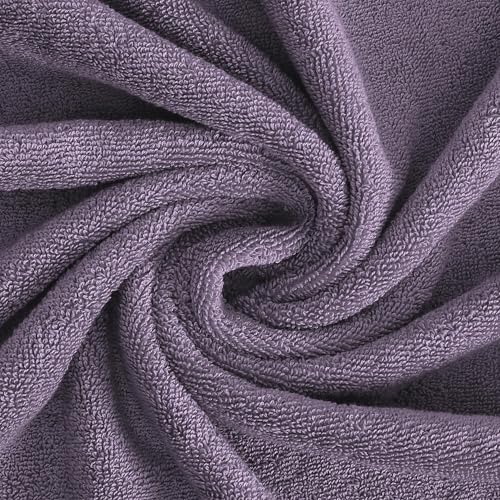 Feather & Stitch 100% Cotton Bath Towel Set of 6, 625 GSM Ultra Soft Highly Absorbent 2 Bath Towels, 2 Hand Towels & 2 Washcloth - Luxury Quick Dry Shower Towels. (Charcoal)