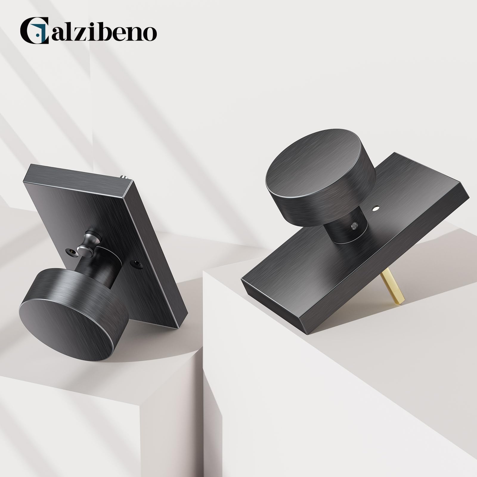 Satin Chrome Privacy Door Knobs - Lock & Release -4