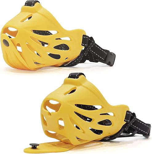 Miniatura 8 de Petyouyou - Bozal para perro grande para dejar de morderse la boca hornear comer rocas para cachorros de tamaño mediano extra pequeño pastor alemán