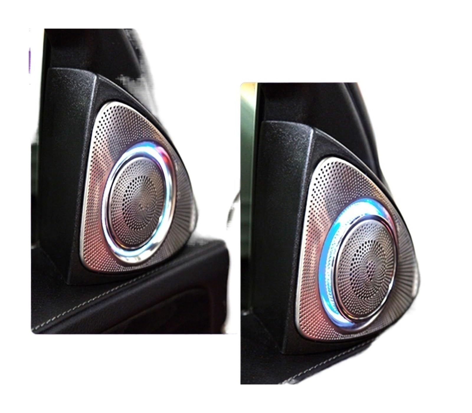 XCZPRKMXY Car Interior 3 Colors Led Ambient Light 3D Rotary Tweeter Speaker Compatible with Mercedes-Benz C Class W205 C180 C200 C250 C300 C350 Neon(2019-2021 64 Color)
