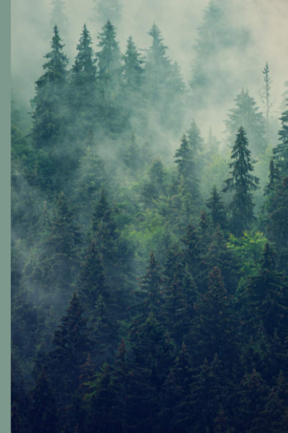 Notebook: Beautiful misty forest