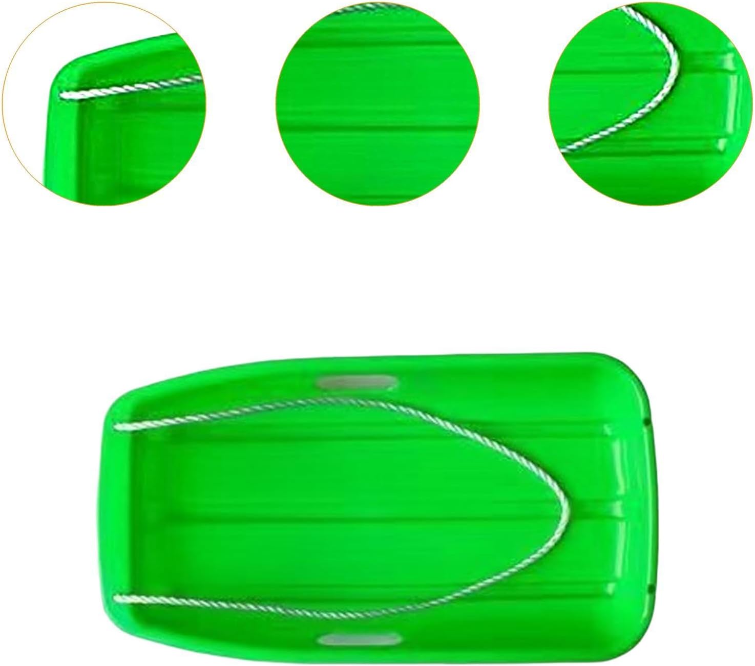 Snow Sled for Adults Sand Board Sleigh with Pull Rope and Handles Winter Snow Toy Downhill Sprinter Sleds for Holiday Outdoor