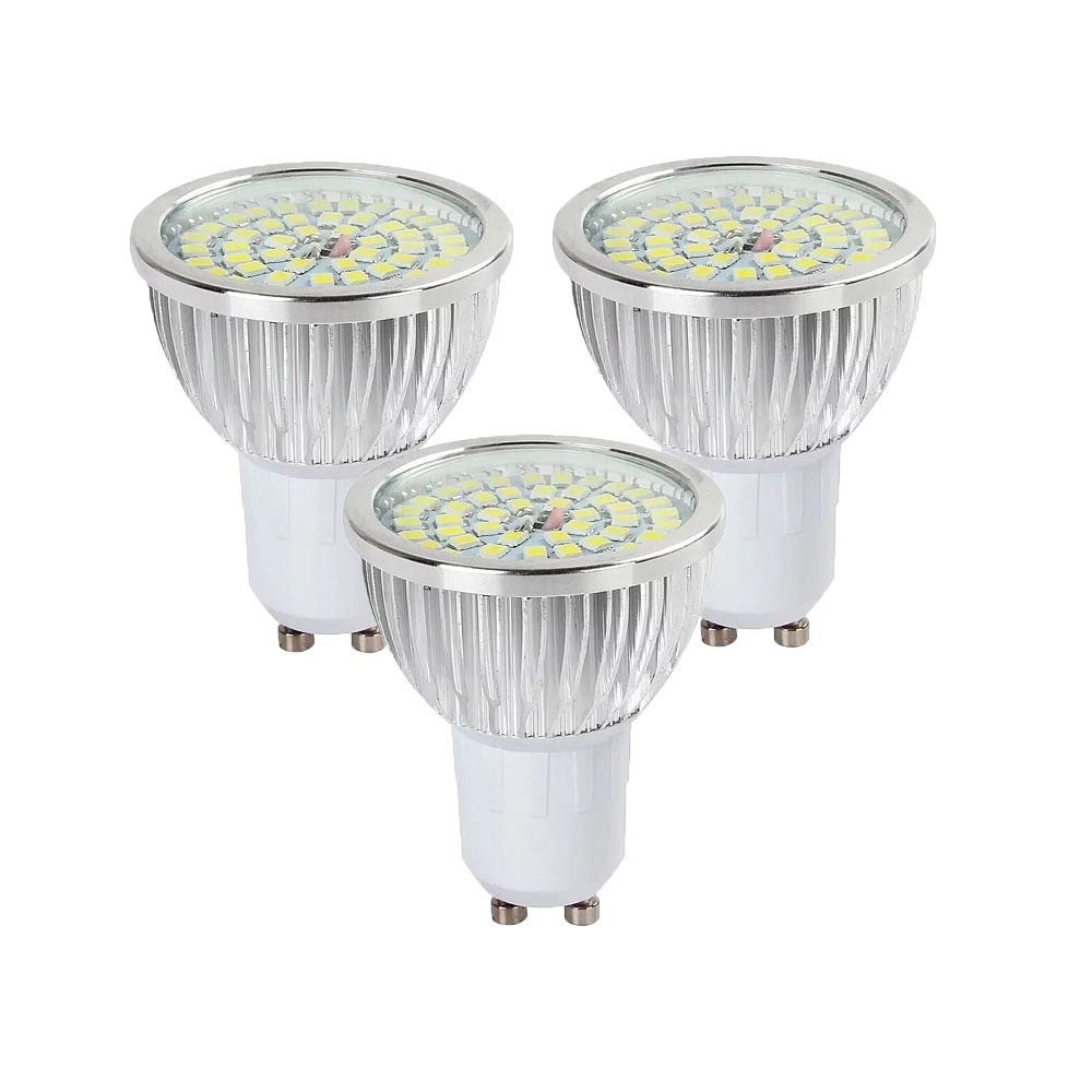 NUOXIN 3 Pack 6W GU10 Spotlight LED Light Bulb,Cool White 6000K 60W Equivalent, Energy Saving, Replacing Halogen Bulbs GU10 60W 600LM AC85-265V Not dimmable