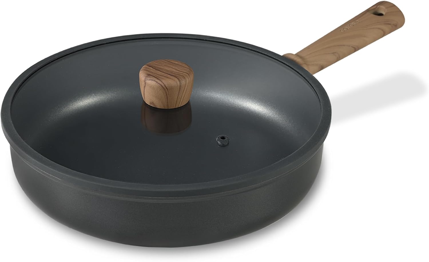 CAROTE Titanium Pan Non Stick Frying Pans with Lid, 8/9.5/11 Inch Nonstick Skillet Chef's Pan with Lid, Compatible with All Stoves, 8'' (8" frying pan) Thumbnail