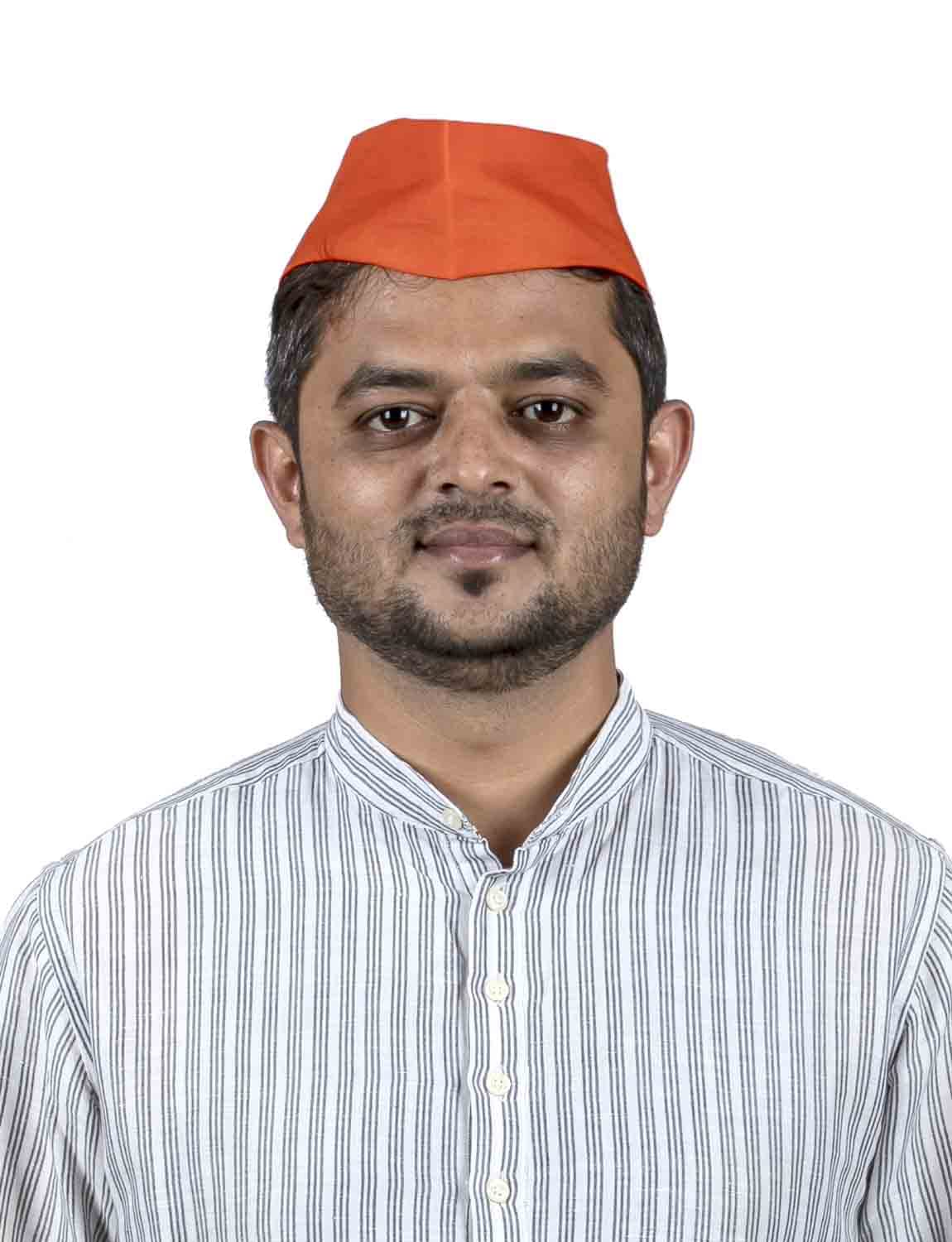 kalapuri Traditional Handstitched Ready to Wear Typical Maharashtrain Orange Topi (Turban) for Wedding/Traditional Functions-picture-14
