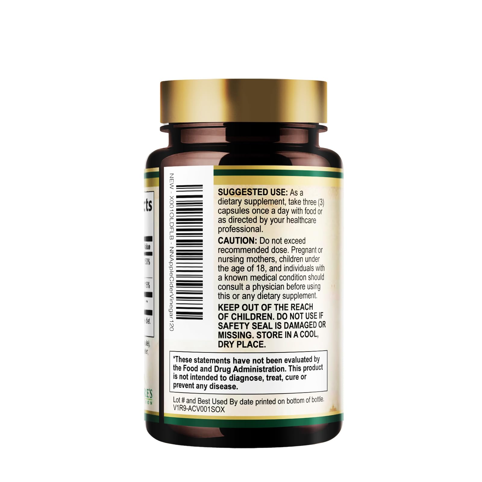 Apple Cider Vinegar Capsules 1877mg - Extra Strength Detox & Cleanse with Vitamin D & Zinc - Premium ACV, Joint Natural Digestion & Immune Support - Vegetarian Gluten Free Supplement - 120 Capsules — Amazon image 8