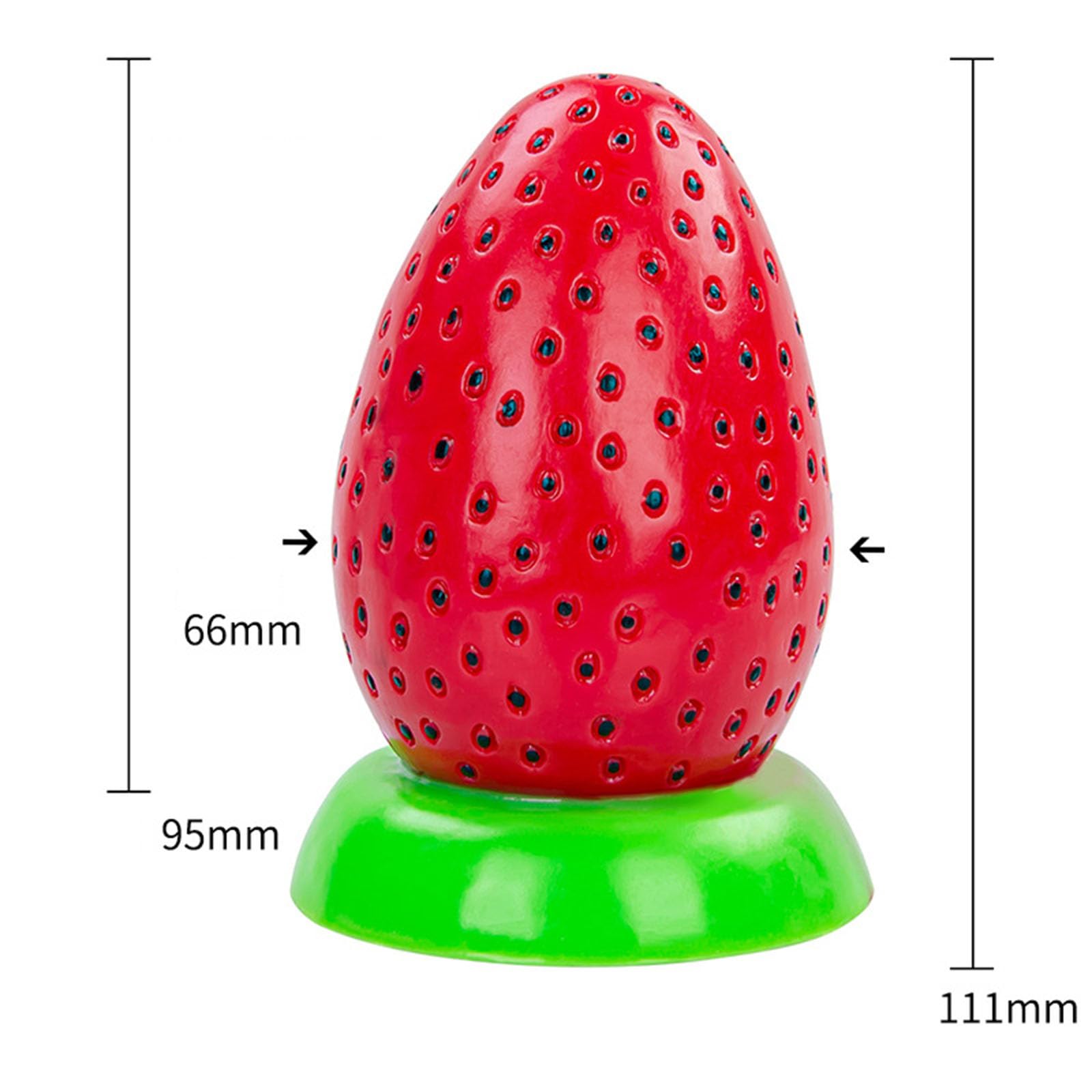 7.87 inch Corn Shape Soft Silicone Realistic Dildo Sex Toy Clitoral Dildo Anal Dildo Plug with Textures for Women Men - Corn: STRAWBERRY