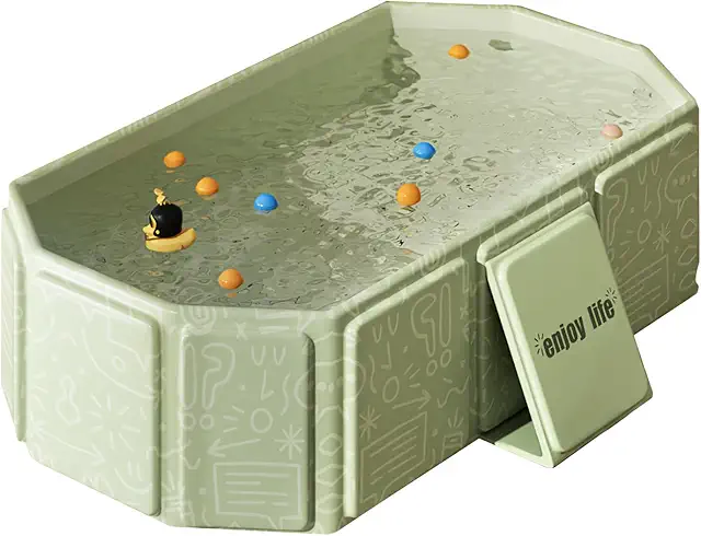 Baignoire bébé pliable portable 0-8 ans - Multifonction verte pour douche