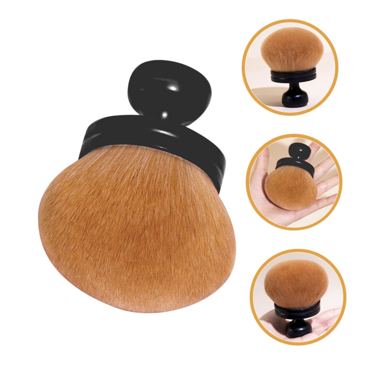 TOVINANNA Luxury Blush Makeup Brush Soft Bristles Dual Ended Powder Brush Set Travel Size for Women's Cosmetics