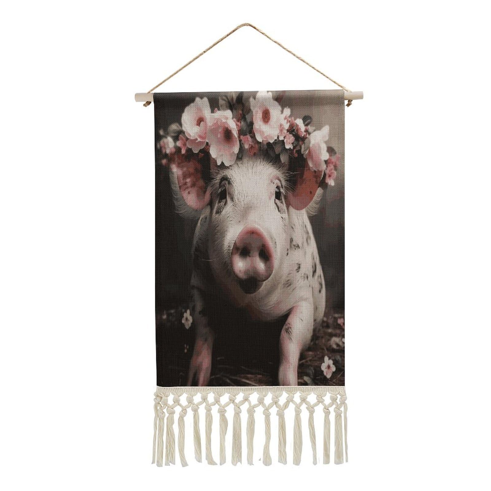 Adfgyerh Style Smiling (14) Tapestry With Tassels Cotton And Linen Hanging Posters, Wall Art For Travel Gift, Wall Tapestry For Office Home Decor Bedroom Living Room Decor