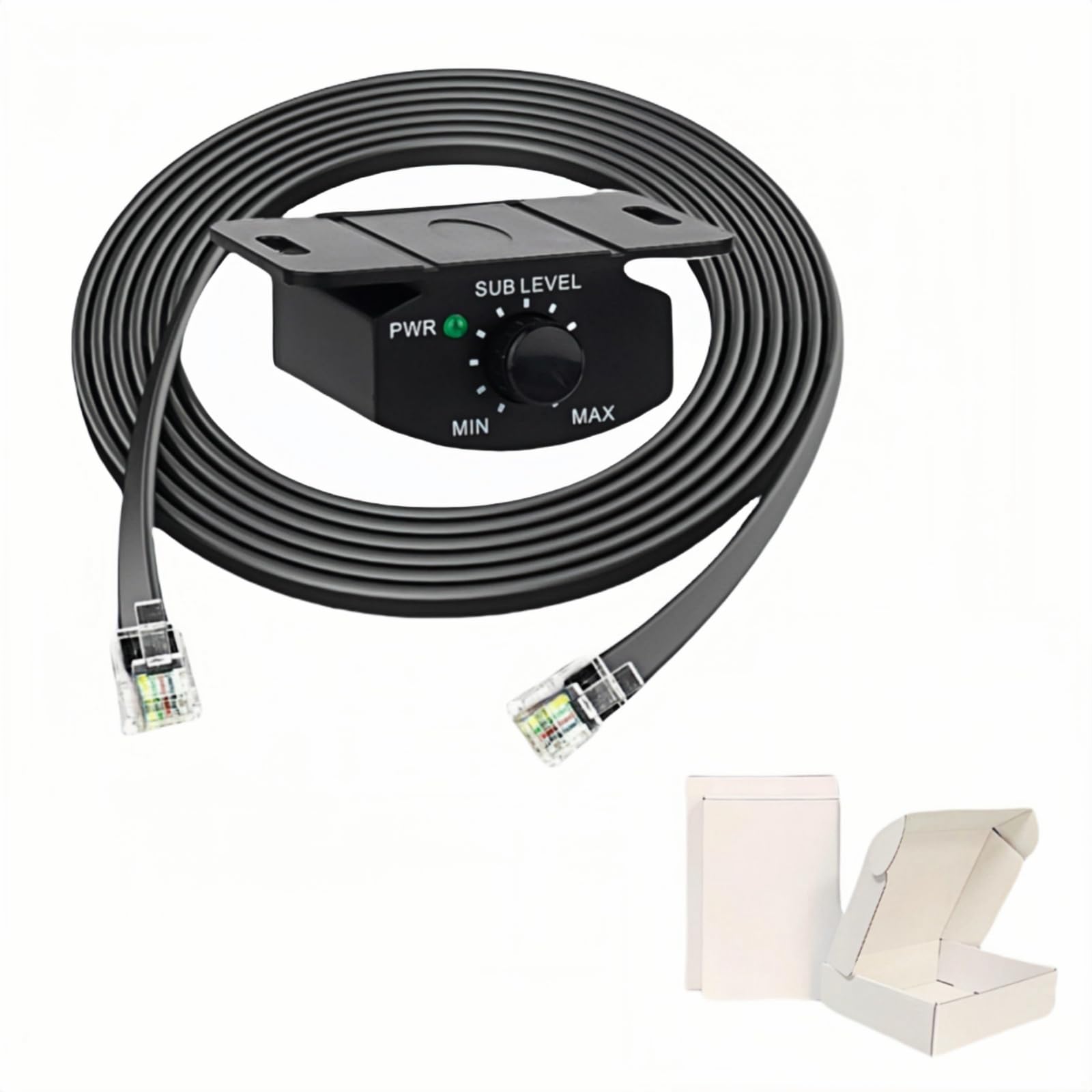 ERESGREAT Universal bass knob,bass knob for amp,Universal Bass Volume Knob with Extension Cable for Car Amplifier，Suitable for 4-pin bass knob，with 5M