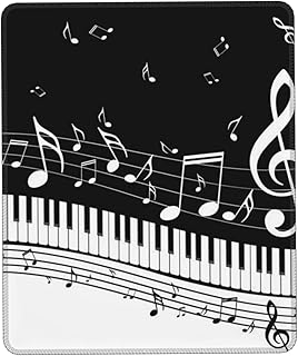 音符付きピアノの鍵盤 ゴムパッドマウスパッド エコ撥水ゴム底デスクマット 人間工学疲労低減ケーブルマット