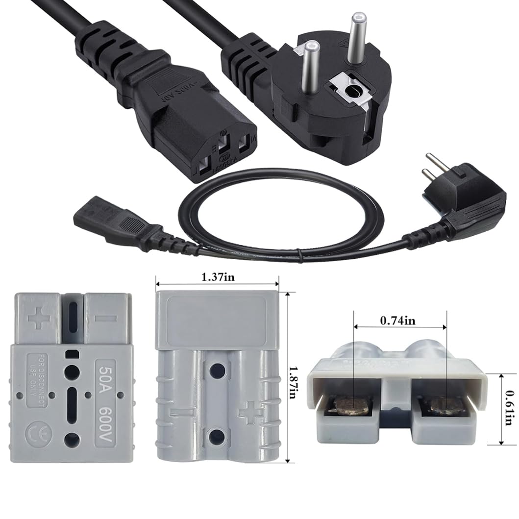 Caricabatterie Alimentatore di rete da 58,8V 10A caricabatterie intelligente regolabile per 14serie 14S 48V 50V 51,8V 52V agli ioni di litio (spina Anderson)