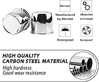 Vista 6 de 2 piezas tapas centrales de rueda de remolque de 2.64 pulgadas Push Through orificio de 2.64" altura de 2.4" para llanta de camión SUV RV, cubierta