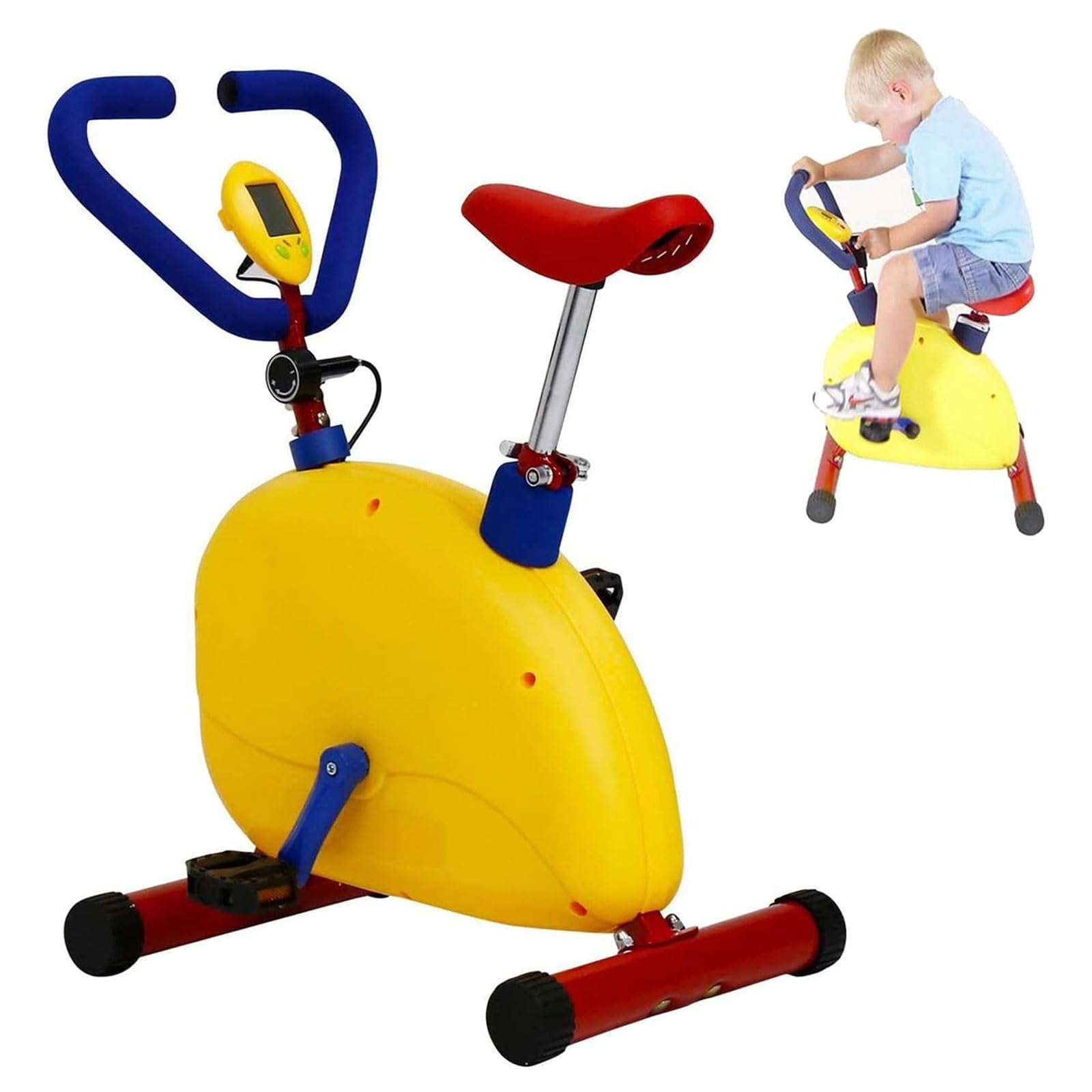 Bicicleta estática para niños con resistencia ajustable y ejercicio físico 8