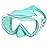 Kids Swim Mask 180 Snorkel Diving Mask, Anti-Fog Child Swim Goggles with Nose Cover No-Leak Swimming Goggles Anti-Shattered Lens for Youth 4-15 (Mint Green)