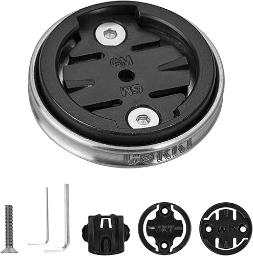 corki Cycles Titanio Stem Auriculares Top Cap Bike Mount Compatible para Wahoo Garmin Cateye Bryton