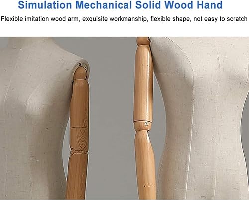 Miniatura 6 de Female Mannequin Torso Body Dress Form with Arms & Metal Tripod Stand - Height Adjustable 57-70 Inch for Clothing Display