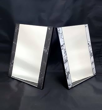 Amazon｜大理石卓上ミラー スタンド付き 壁掛け可 大理石調ミラー