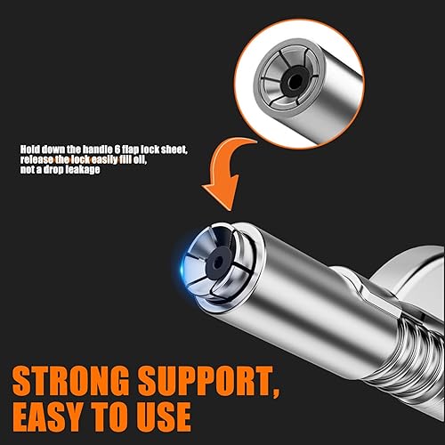 Miniatura 6 de neynavy 1 acoplador de pistola lubricante de 6 garras, boquilla de inyección de alta presión tipo abrazadera de bloqueo, compatible con pistola de