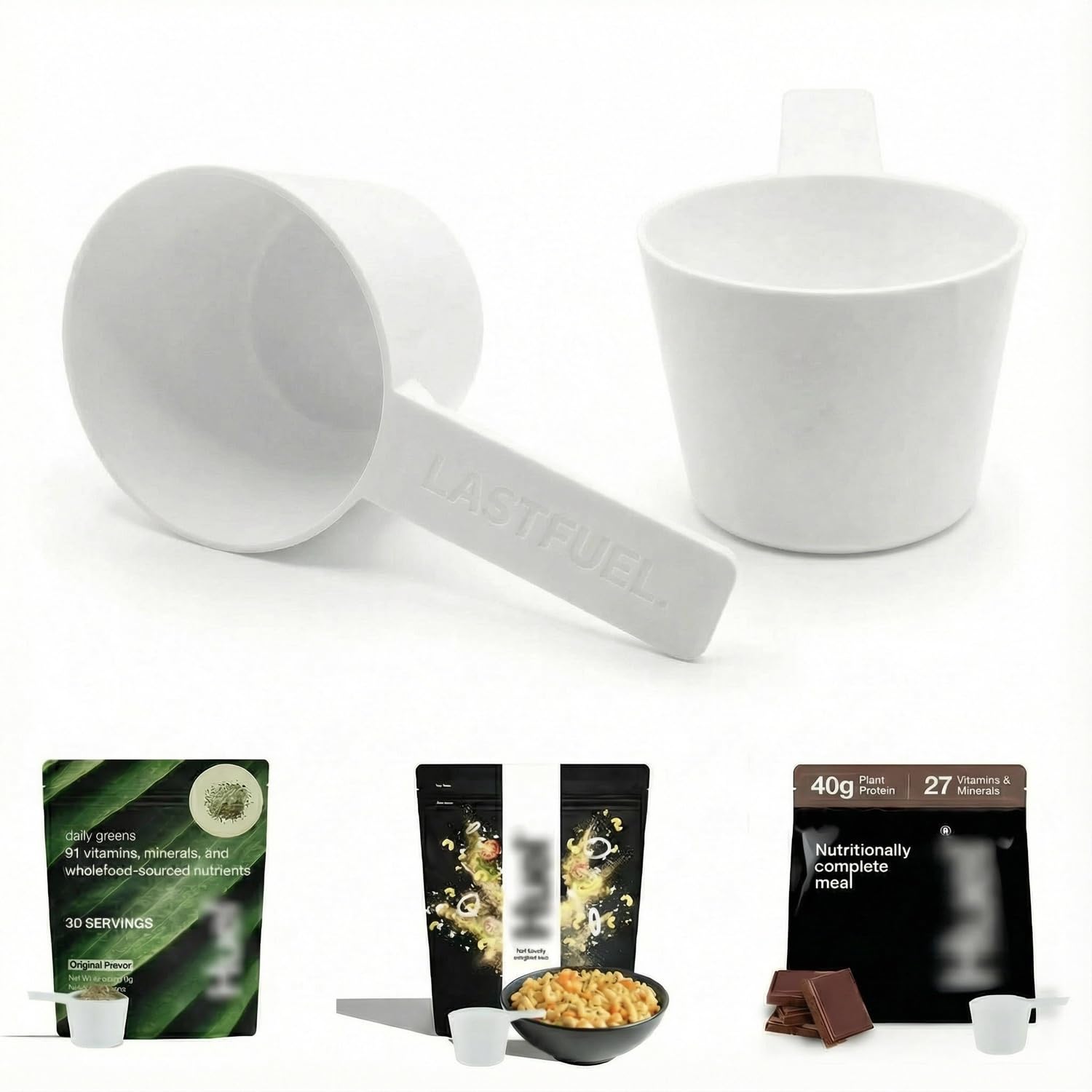 Scoop made for Huel Instant Meals and Protein, Measuring Cup, 94cc, BPA Free, Durable, Dishwasher Safe, White (2)
