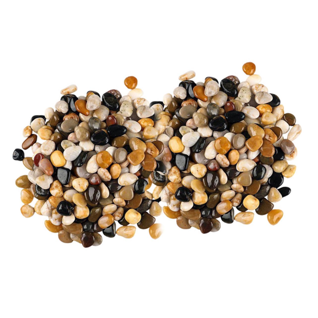 VICASKY Ciottoli Naturali Levigati per Acquario 2 Borse di Ciottoli Decorativi in Pietra per Paesaggistica e Contenitore di Cactus, Materiale Pietra Lucida e Creativa