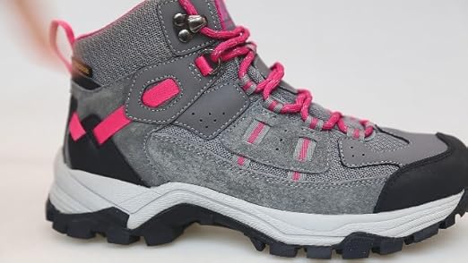 靴 Suede Hiking Boots Pink Shoerace Suede Hiking Boots Pink Shoerace
