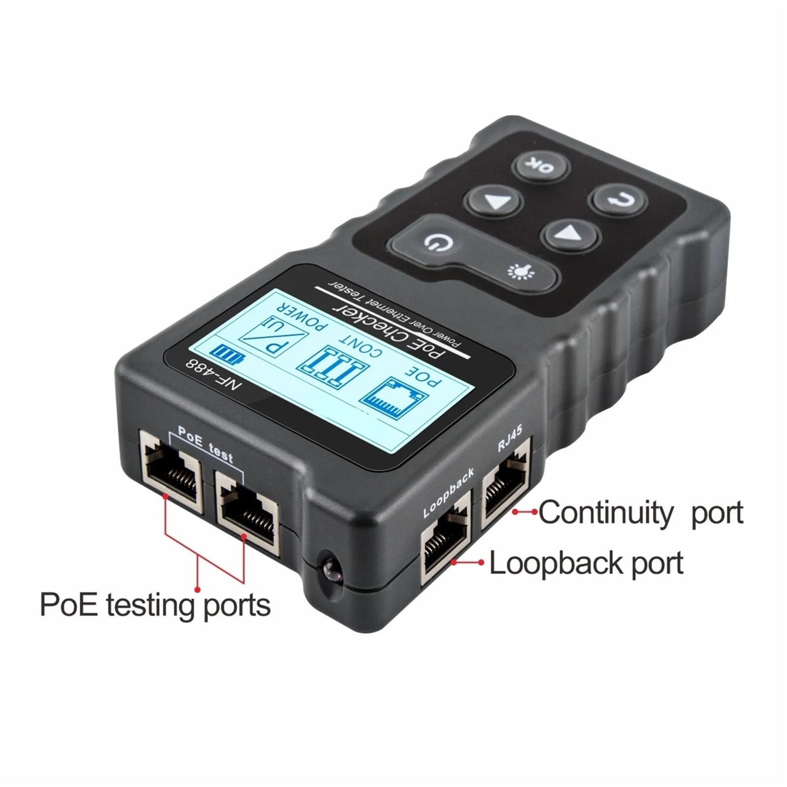Tester per cavi di rete, Tester Per Cavi Di Rete, Corrente Online PoE Per LCD Con LAN,per cavo di rete