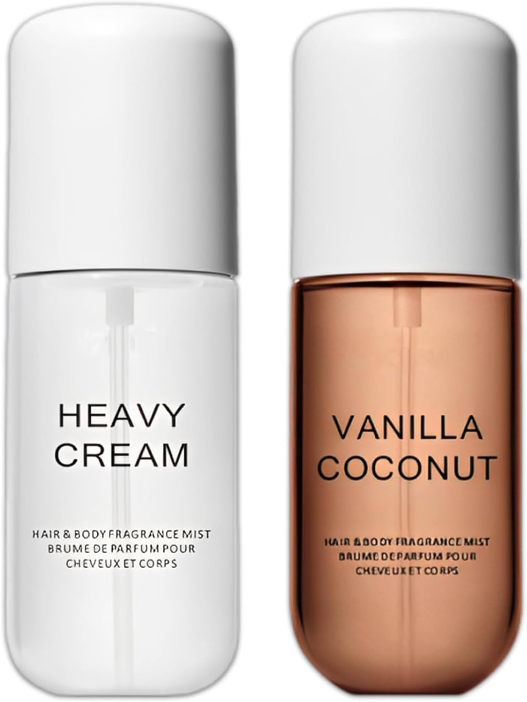Heavy Cream Body & Hair Mist Perfume - Vanilla Coconut Fragrance for Women & Men, Long-Lasting Scent, 50ml (Mixed Pack)