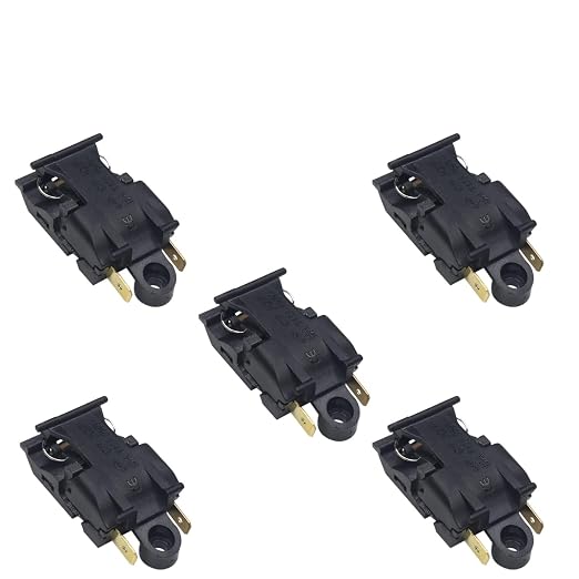 SP Electron 16A 250V 2-Pin Terminal Electric Kettle Thermostat Switch - 2_Way Universal Spare Parts (Pack of 5), Push Button, Black