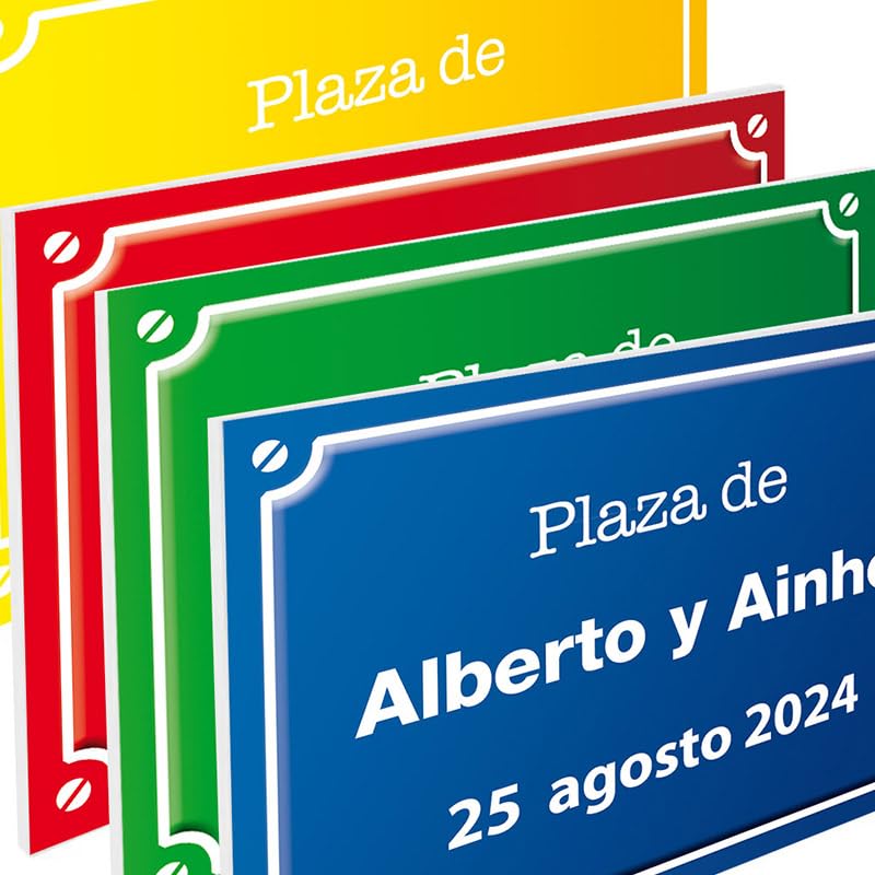 Placa de calle personalizada (Original) | PVC Comacel | 19x27 cm | Resistente, ligera y duradera | Cartel señalización interior