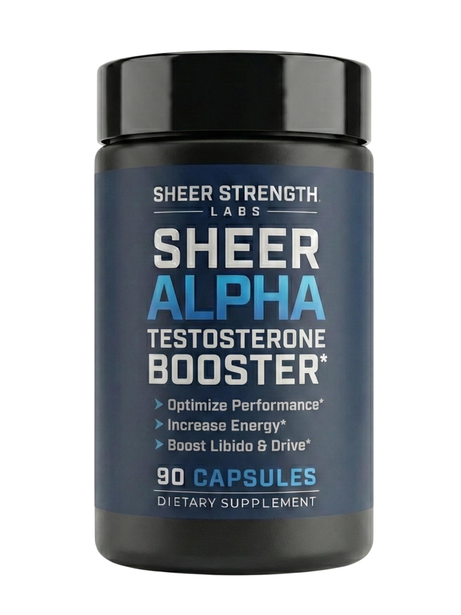 Testosterone Booster for Men - Sheer Alpha T-Booster - Clinically Backed Dose, Strongest Formula - Made in USA - Premium Blend of Fadogia Agrestis Tongkat Ali and Shilajit. 30 Servings