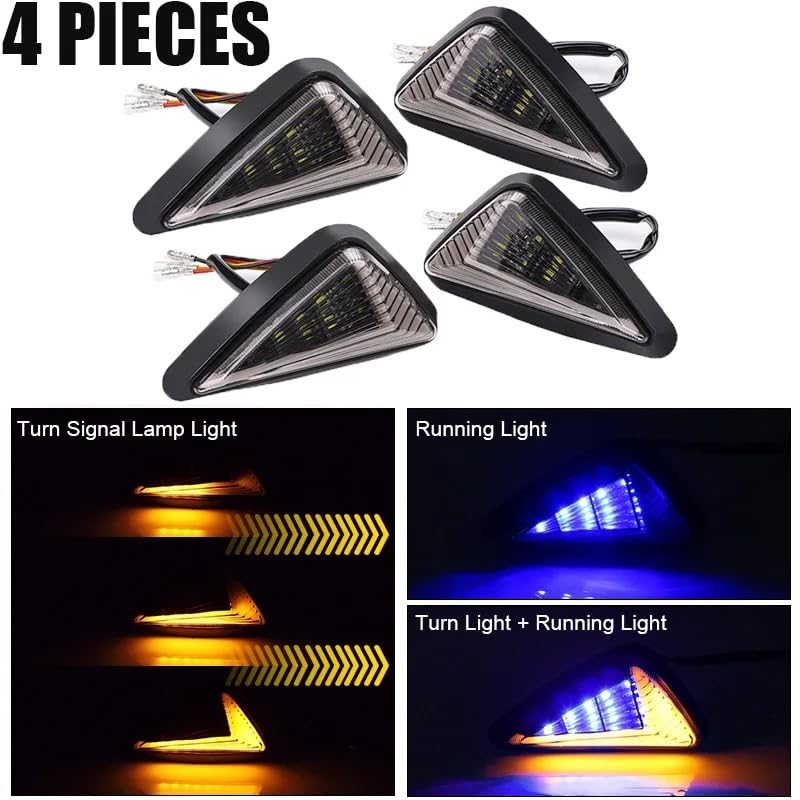 Clignotant moto encastré pour remplacer les feux cassés - 2