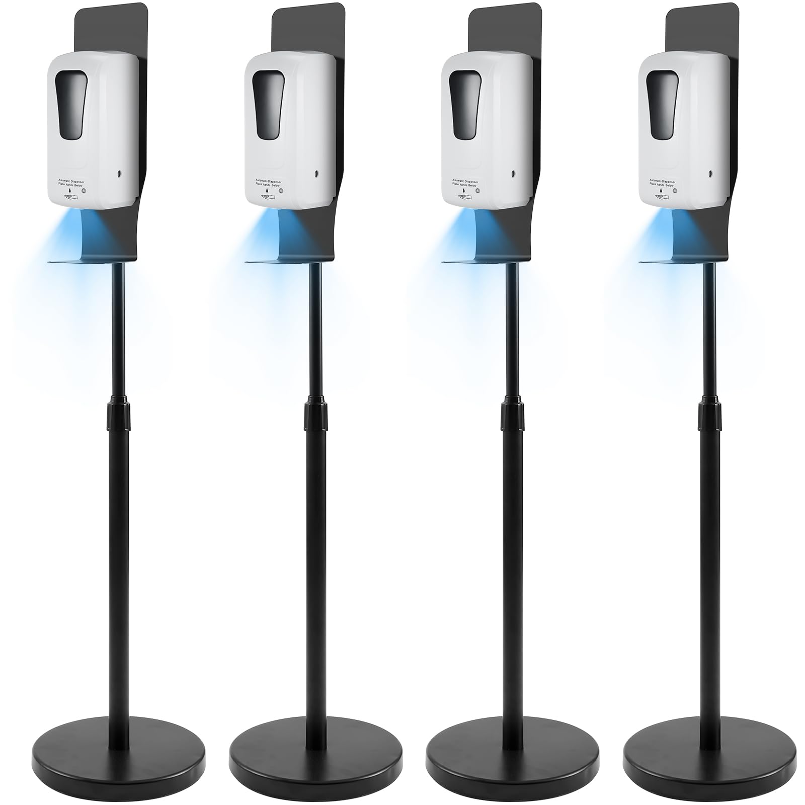 Photo 1 of ****MISSING PIECES -SELLING AS PARTS ONLY*** Blulu 4 Pack Automatic Hand Sanitizer Dispenser with Stand a Stand Sanitizing Station for Restaurants, Schools, Churches