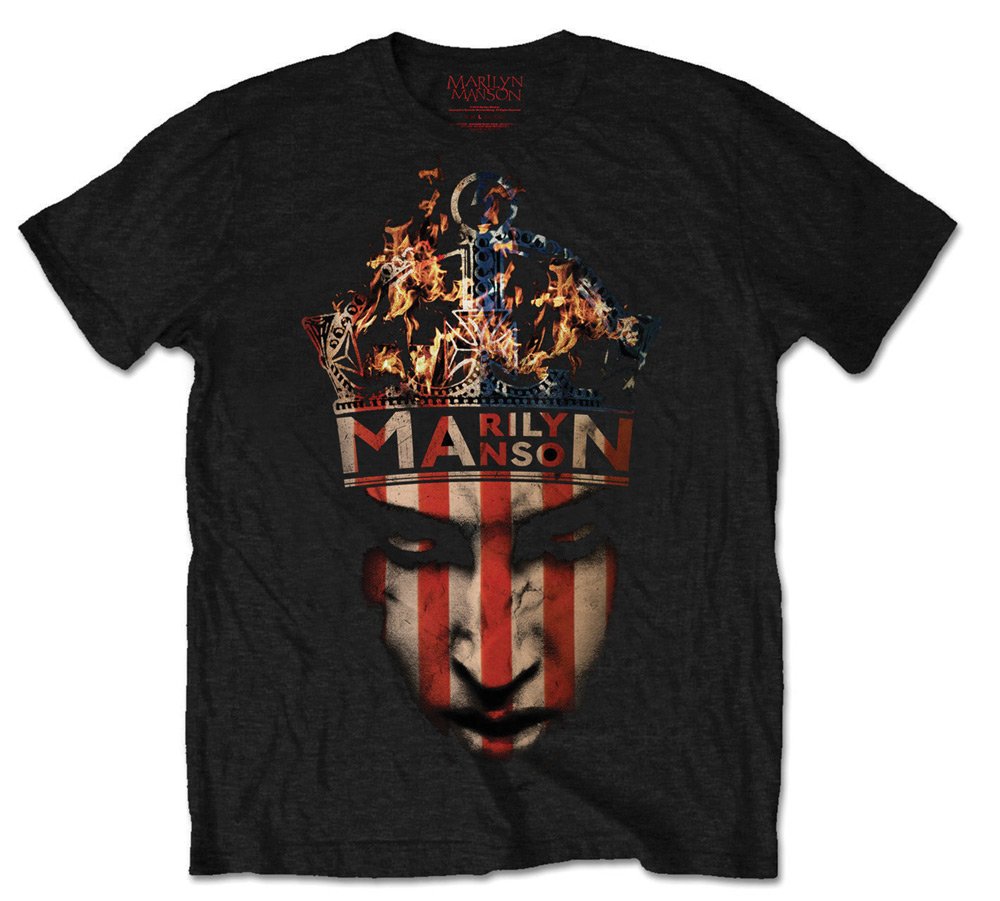 Marilyn Manson Men's Crown Short Sleeve T-Shirt, Black, Medium