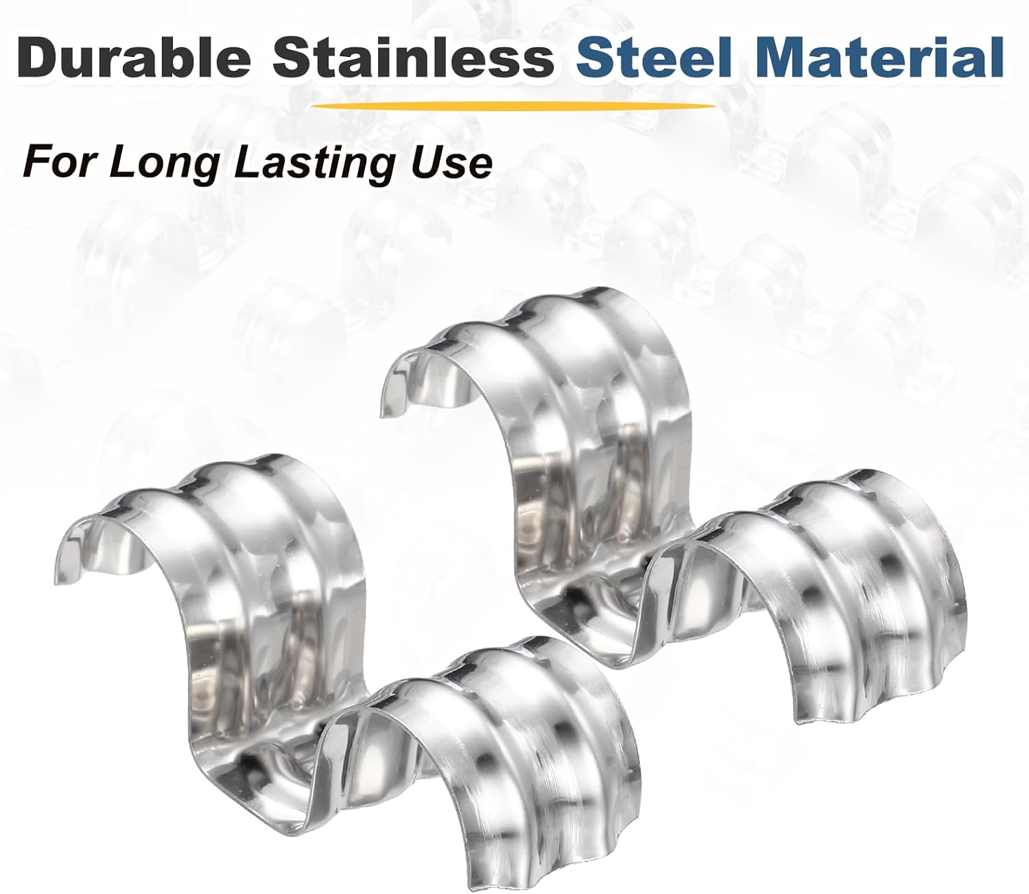 MECCANIXITY 26pcs Conduit Clamp 13/16 Inch 20mm, 2 Hole Stainless Steel Pipe Strap, Rigid Metal Conduit Hanger for Pipe Fixing, Tube Wire Installation