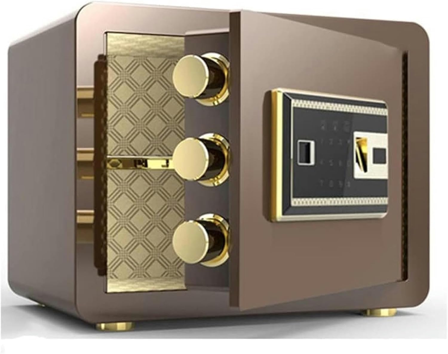 Safe Box Security Home Safe with Document Bag, Digital Keypad LCD Display Inner Cabinet Box(E)