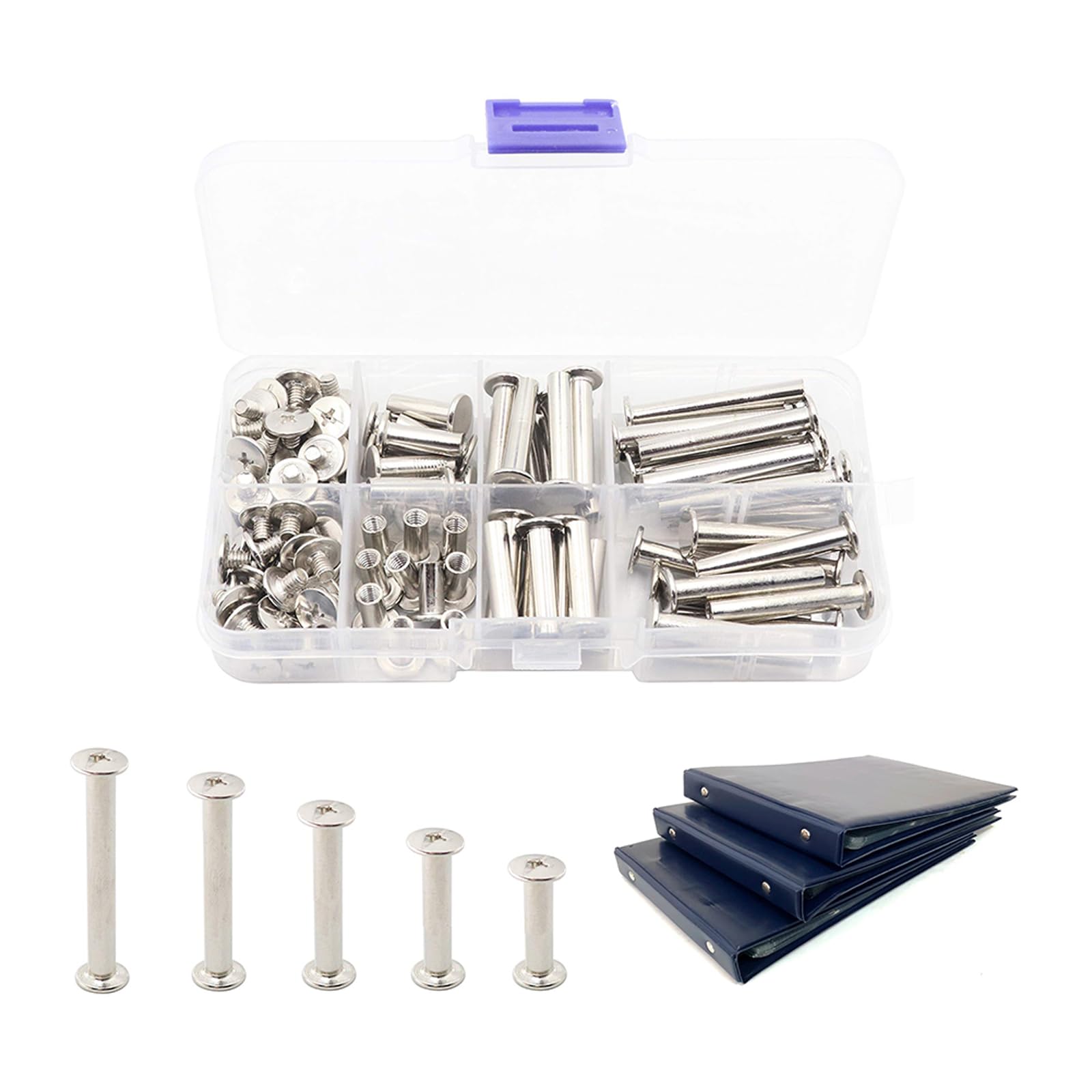 Kit 12 Viti Chicago M5x20mm Oro - Rivetti Per Cinture, Libri Fai Da Te - Foto 6