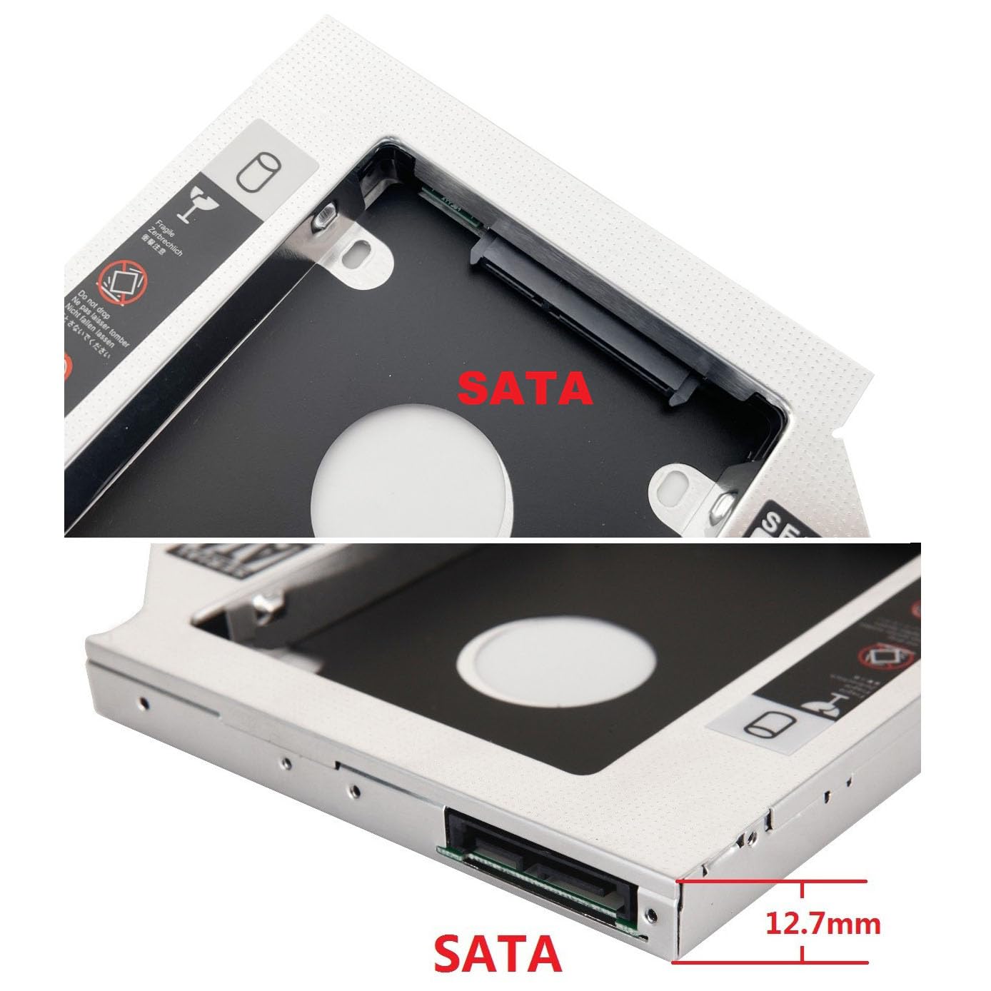 Amazon.com: 2nd HDD SSD Hard Drive Optical Bay Caddy Frame for HP