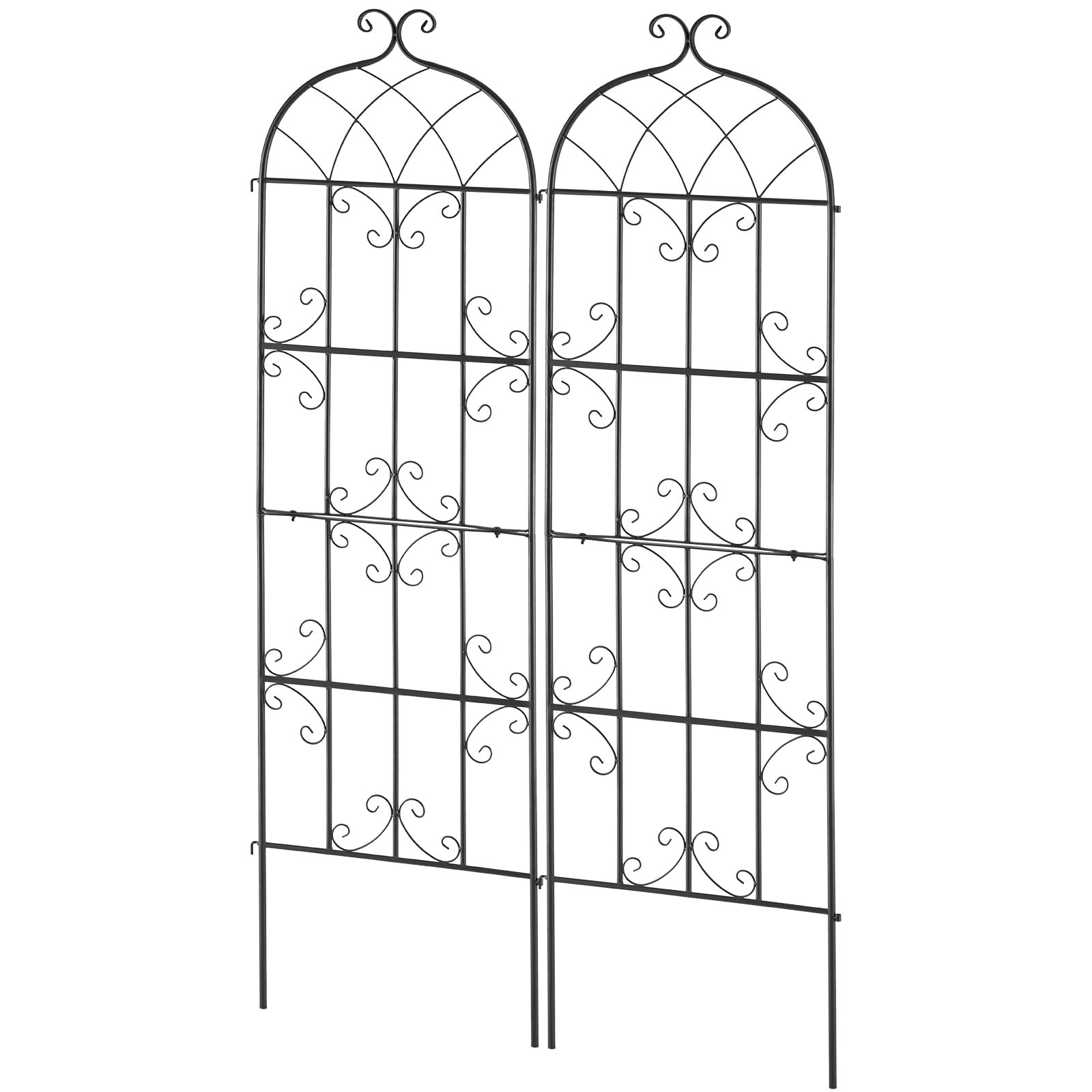 VEVOR Treillis Jardin pour Plantes grimpantes, 51 x 180 cm, Treillis Fleurs de Jardin en métal antirouille, Support de concombres, pour Cours, pelouses, 2 pcs