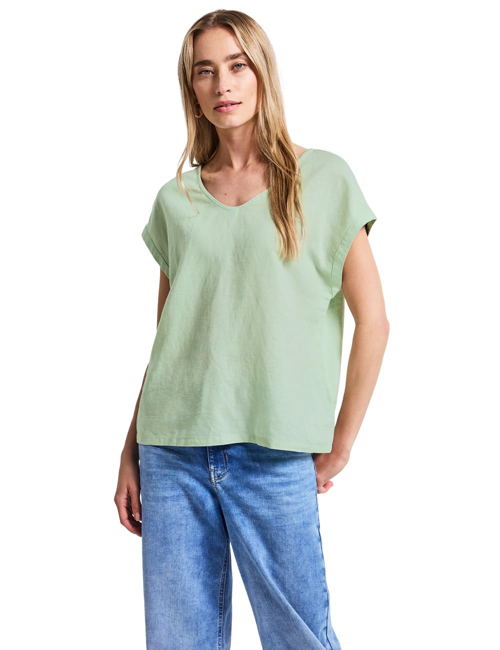 Street One Leinenmix-Bluse mit Bändern