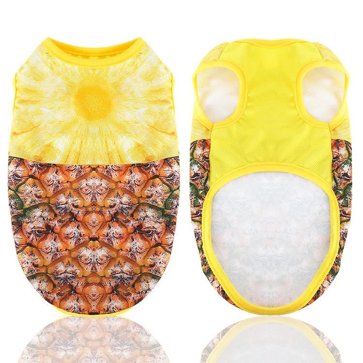 KUTKUT Breathable Summer Fruits Pattern Mesh Vest Sleeveless Shirt for Small Dogs and Cats (Size:XL, Chest: 50cm, Length: 40cm), (B08XB9K4JT) Amazon Price History, Amazon Price Tracker