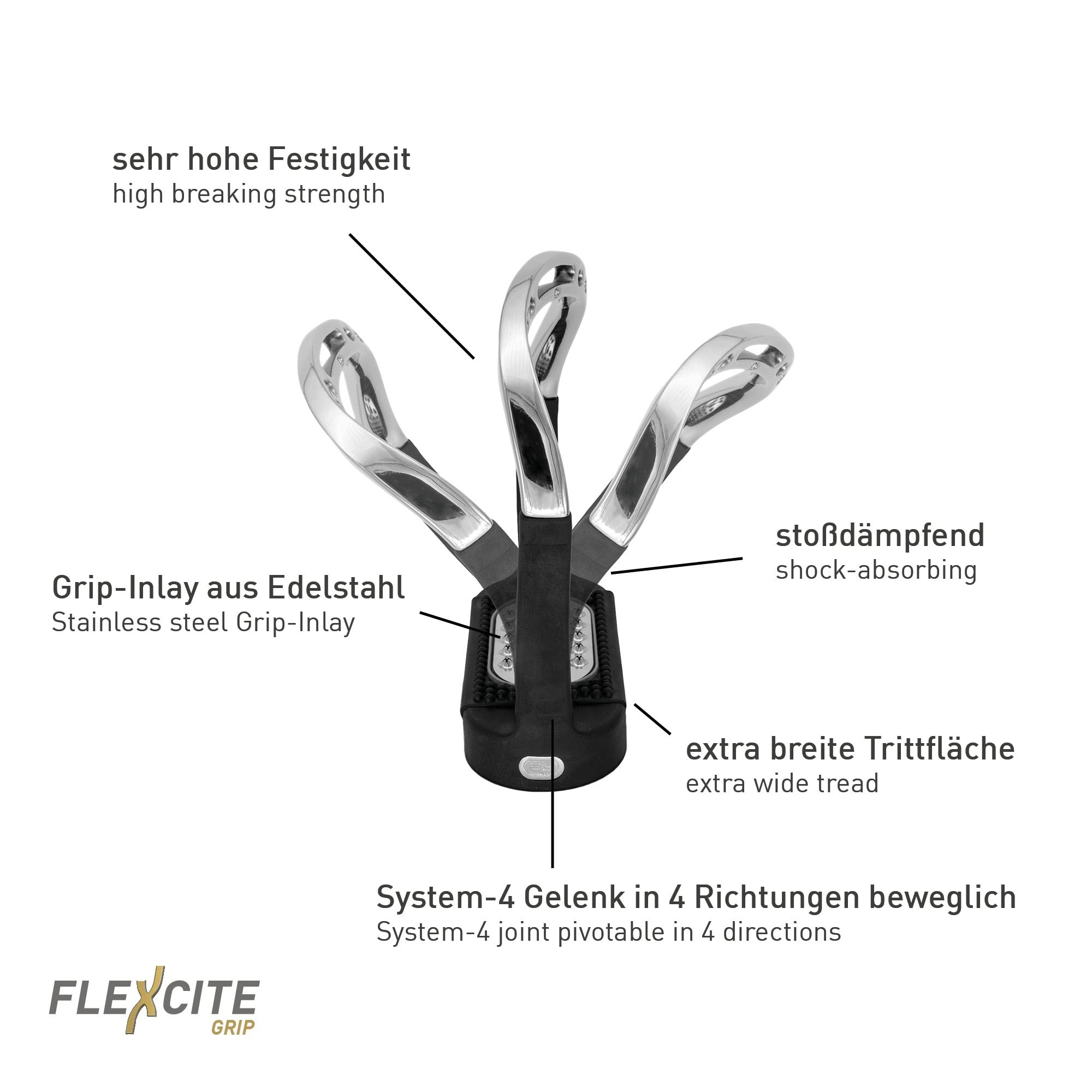 Étriers Herm Sprenger 5 1/2 - Système Flex 4 & Coussinets Métalliques - Occasion - Allemagne