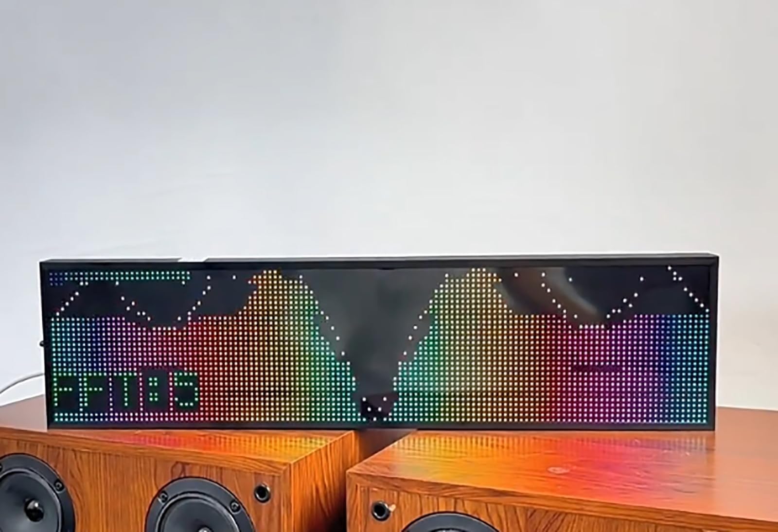 Analizador de espectro de audio con pantalla de nivel RGB y control de línea