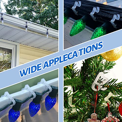 Luoliil Voe Christmas Light Clips Outdoor, 200 Pack Christmas Light Hooks Weatherproof Plastic Roof Gutter Clips For Christmas Festival Decoration Outside Xmas String Lights #TOP4