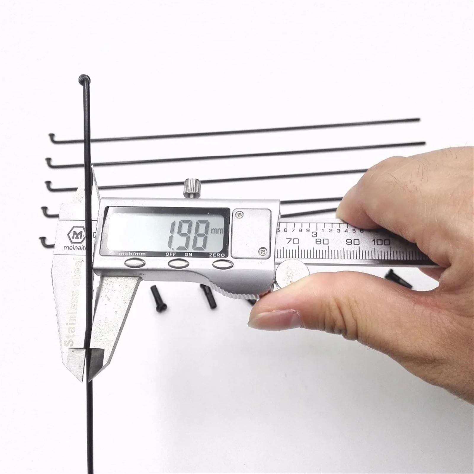 Cilindro de radios de 14 G, 2,0 mm de diámetro, color negro, curvo en J, radios de bicicleta de montaña, para radios de bicicleta